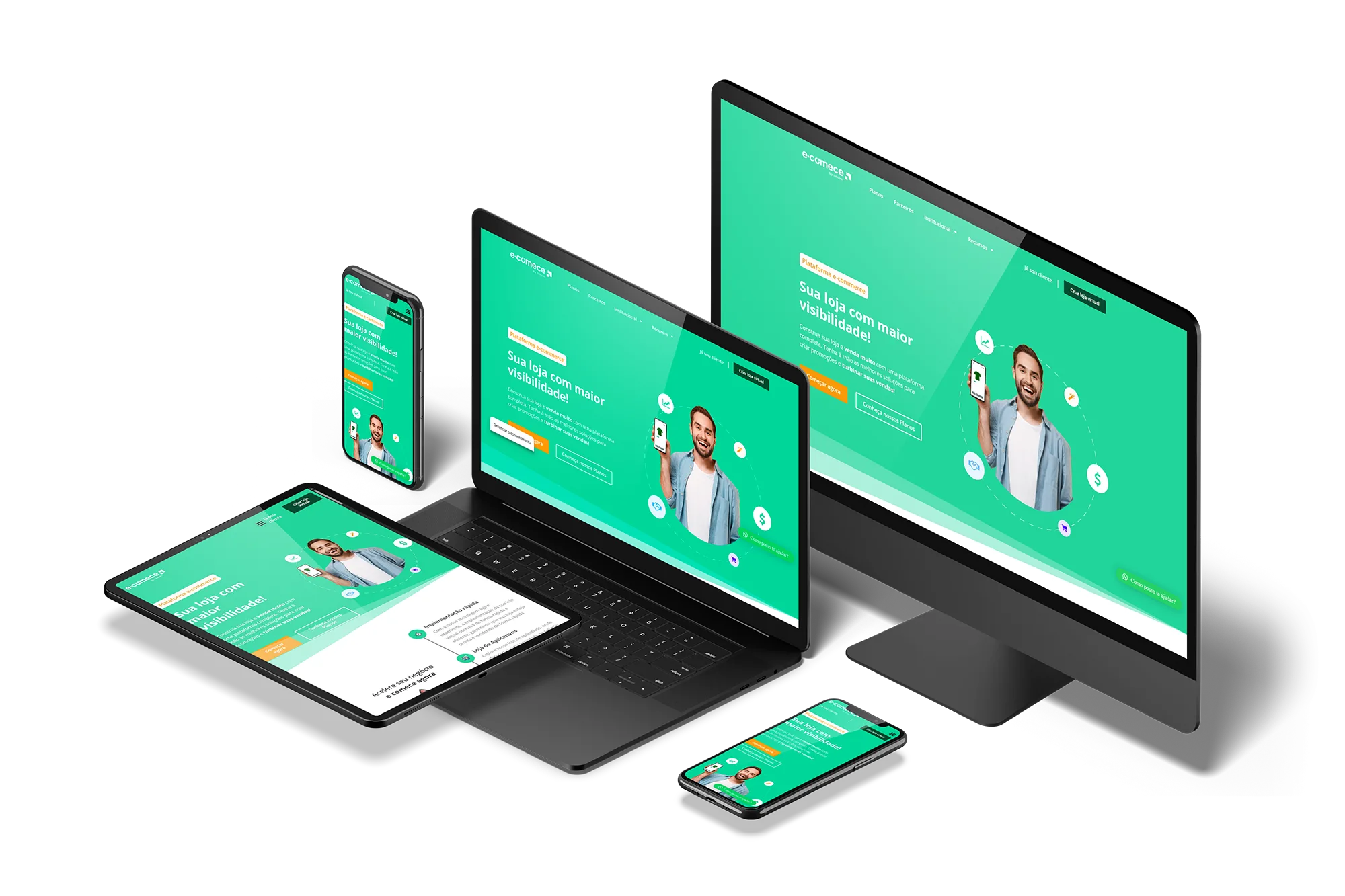 Ecomece - Plataforma de e-commerce - site para funil de vendas
