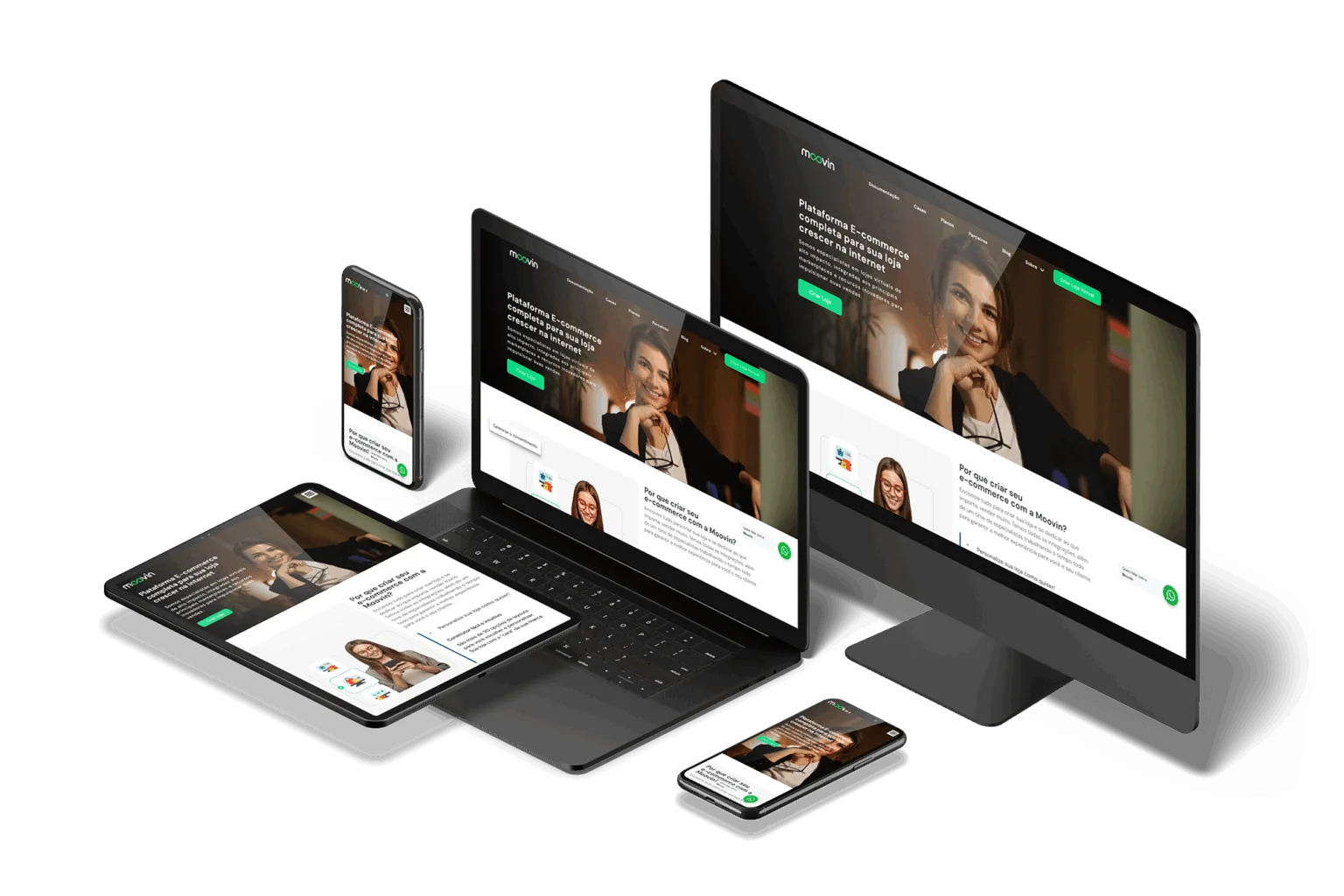 Site Moovin mostrado em vários dispositivos