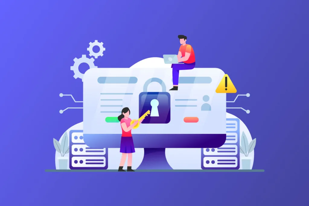 Ilustração de site seguro