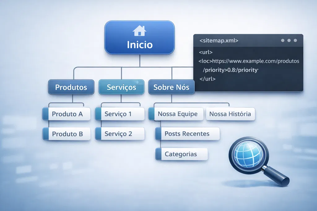 Como funciona a criação de site: do briefing à entrega final 1 Construindo o sitemap