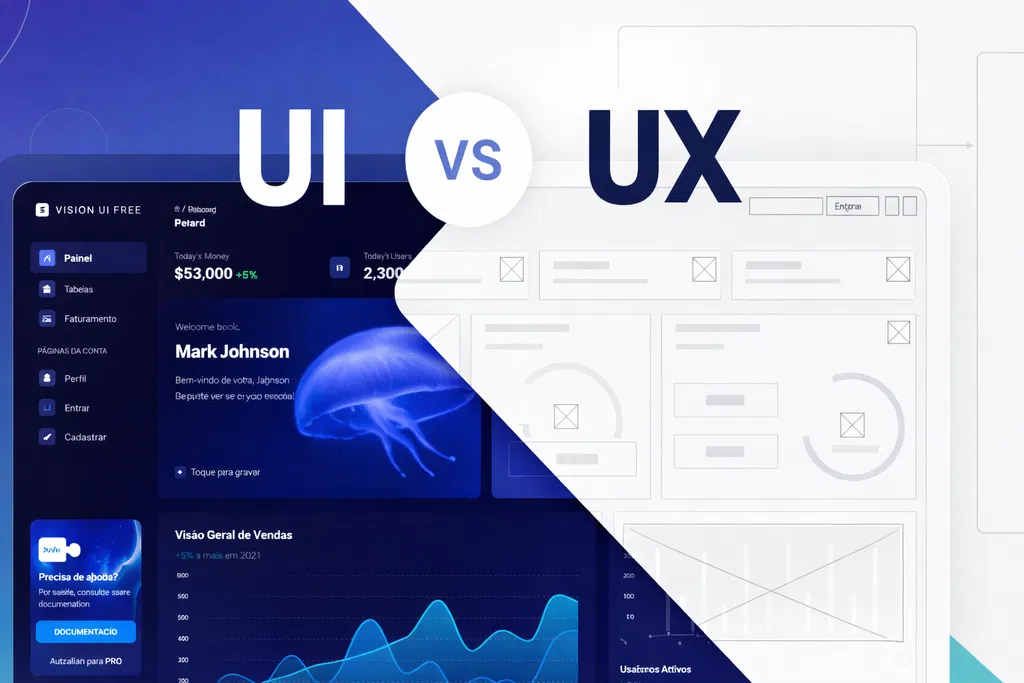 Layout de site: o que é, como funciona e por que impacta diretamente nas suas vendas 1 Ui versus UX