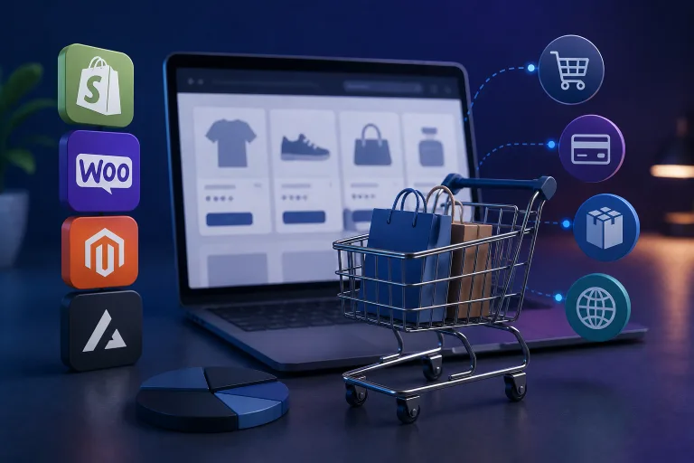 mockup de plataforma de e-commerce